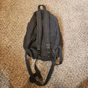 Kipling Vintage 90s Keeper Backpack Large Black Drawstring Buckle Zippers Kipling Vintage Bag Hiking Sports Roll Top Backpack Rucksack  main image 4
